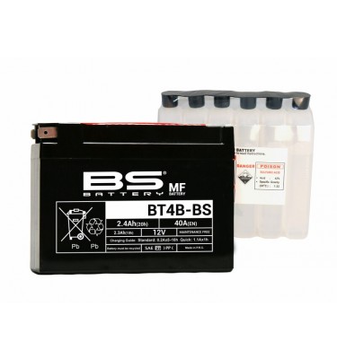 Batterie - 12V BS BATTERY - BT4B - Sans entretien avec pack acide 
