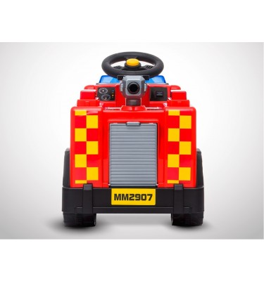 Camion électrique enfant KINGTOYS - Pompier 22W - Rouge