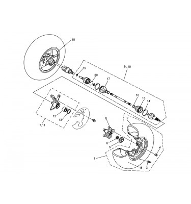 N°7 - Pivot de roue - Gauche