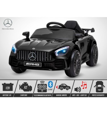 Voiture électrique enfant KINGTOYS - Mercedes GT-R AMG 40W - Noir