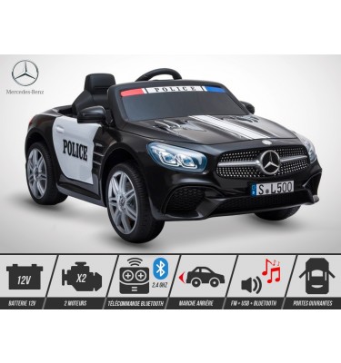 Voiture électrique enfant KINGTOYS - Mercedes SL 500 80W - Police