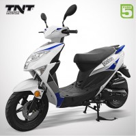 Scooter 50cc BOSTON 10" - 4 Temps - TNT MOTOR - Blanc / Bleu