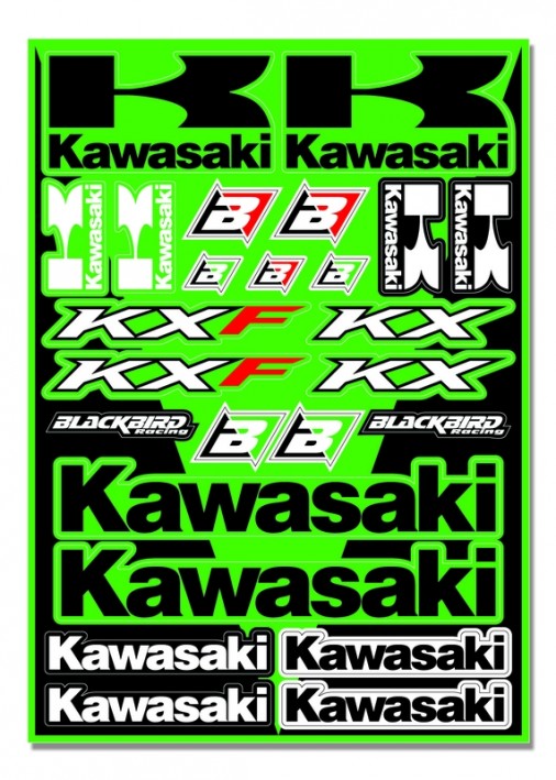 Planche stickers - Kawasaki - BLACKBIRD