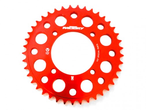 Couronne #420 - 76mm - 39 Dents - Alu - YCF - Rouge