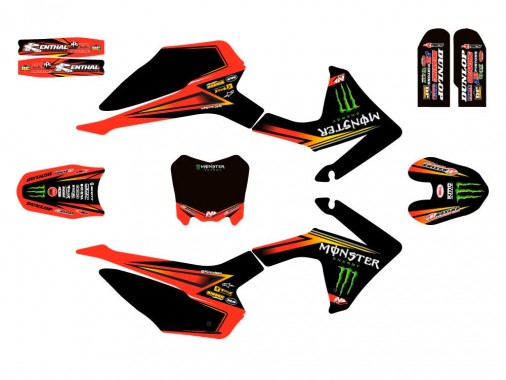 Kit déco N'STYLE / MONSTER - Type CRF110 - Rouge