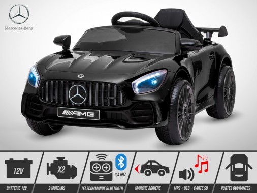 Voiture électrique enfant KINGTOYS - Mercedes GT-R AMG 40W - Noir