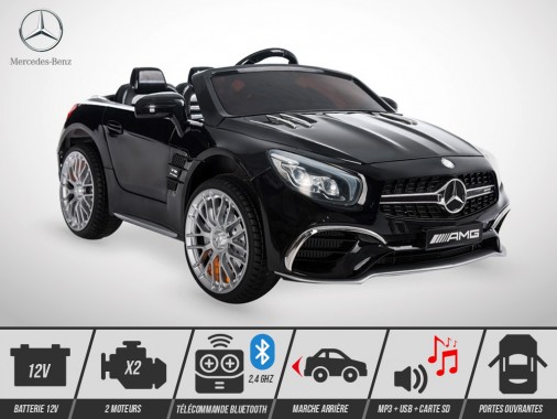 Voiture électrique enfant KINGTOYS - Mercedes SL 65 AMG 70W - Noir