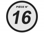 N°16 - Support de plaque numéro