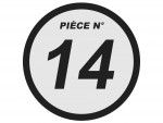 N°14 - Plaque numéro arrière gauche – Rouge