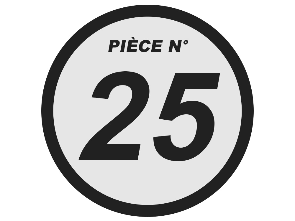 Plaque Numéro Avant Pièces Pocket Bike/Cross 49 cm3