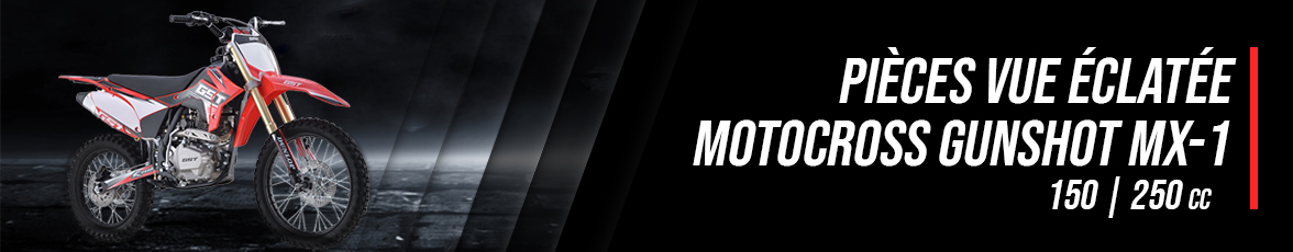 Vue Eclatée Motocross GUNSHOT MX-1 - Pièces Détachées GUNSHOT MX