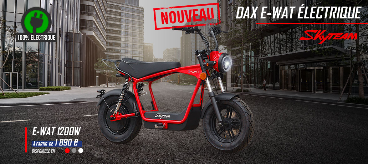 Nouvelle gamme moto électrique DAX E-WAT 1200W SKYTEAM